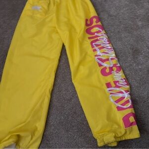 Yellow/pink mesh sweats